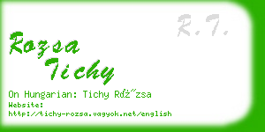 rozsa tichy business card